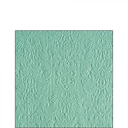 Ambiente - Cocktail Servietten - Elegance - geprägt - 25x25cm - 15 Stück - verschiedenen Farben (Pale Aqua 1110)
