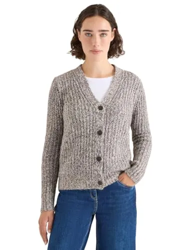 CECIL Two Tone Cardigan in Mushroom Taupe Melange XL