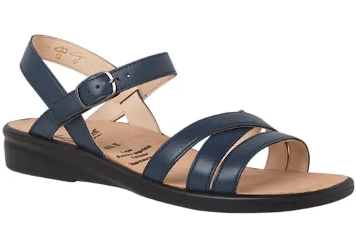 Ganter Damen Sonnica Sandale - Dunkelblau, 42.5 EU Schmal - Wanderschuhe mit dämpfender PU-Laufsohle für hohen Tragekomfort auf langen Strecken.