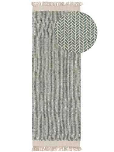 benuta Pure Wollteppich Kim in türkis von benuta