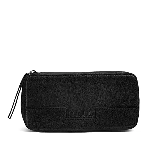 muud Hope handgemachte Lederbox/Etui für Häkelzubehör Black