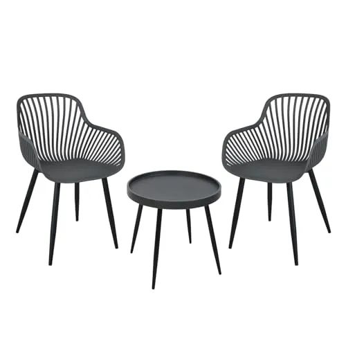 SVITA PHILLY Sitzgruppe 3-teilig Grau/Schwarz von SVITA