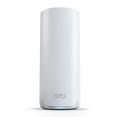 Netgear Orbi 770-Serie Tri-Band WiFi 7 Mesh-Zusatzsatellit - WLAN-Mesh-Systeme, bietet zusätzliche Abdeckung von bis zu 180 m² mit Geschwindigkeiten bis zu 11 GBit/s für ein nahtloses Online-Erlebnis im gesamten Zuhause.