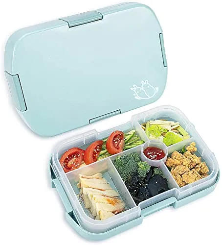 JOYZYAIYY Bento Box Kinder Brotdose mit Fächern,Brotdose für Mikrowelle und Spülmaschine,Schule,Kleine Brotdose mit 6 Fächern und Auslaufsicher,Brotdose für Kindergarten,
