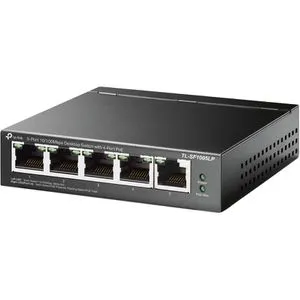 TP-Link TL-SF1005LP - 5-Port Fast Ethernet PoE Switch mit 4 PoE-Ports, bis zu 250m Reichweite und einfacher Plug-and-Play Einrichtung