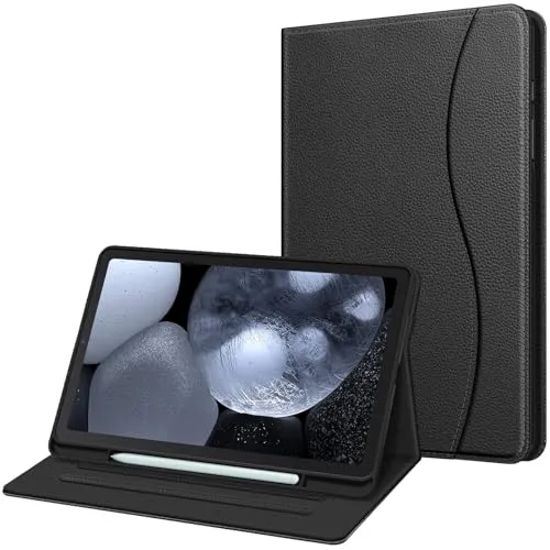 Fintie Hülle für Samsung Galaxy Tab S6 Lite 10.4 2024/2022/2020, Soft TPU Rückseite Gehäuse Schutzhülle mit S Pen Halter und Dokumentschlitze, Schwarz