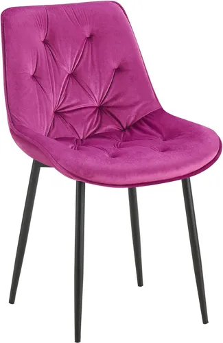 CLP Esszimmerstuhl Wallace I Moderner Polsterstuhl mit Samtbezug - Esszimmerstuhl Wallace aus Samt mit hohem Sitzkomfort und modernem Design. Ideal für Esszimmer, Küche oder Wohnzimmer, belastbar bis 120kg und pflegeleicht.