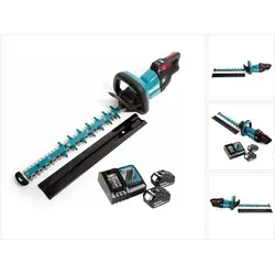 Makita DUH 502 RG Akku Heckenschere 18V 50cm - Heckenschere mit 50cm Schnittlänge, inklusive 2x 6,0 Ah Akkus und Ladegerät für kabellosen Einsatz und effizientes Schneiden von Hecken.