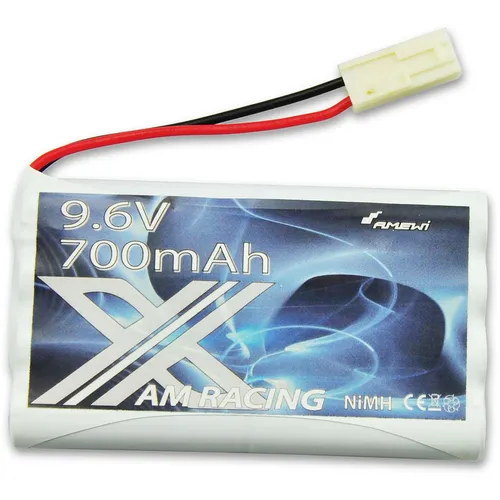 Amewi Modellbau-Akkupack (NiMh) 9.6 V 700 mAh - 8 Zellen, ideal für RC-Modelle mit Stick Mini-Tamiya Anschluss