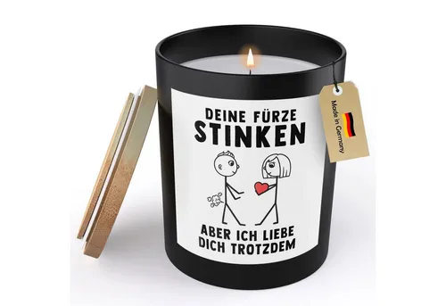 22Feels Duftkerze Deko Mann Geschenk Jahrestag Valentinstag Geburtstag Hochzeitstag Paar, MADE IN GERMANY, Europäisches Sojawachs, Handgegossen