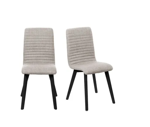 OTTO home 4-Fußstuhl Arosa Esszimmerstuhl, Polsterstuhl, Küchenstuhl, Speisestuhl, Essstuhl (Set, 2 St), 2er-Set, Beine aus Massivholz Eiche oder Buche, mit gestepptem Stoff