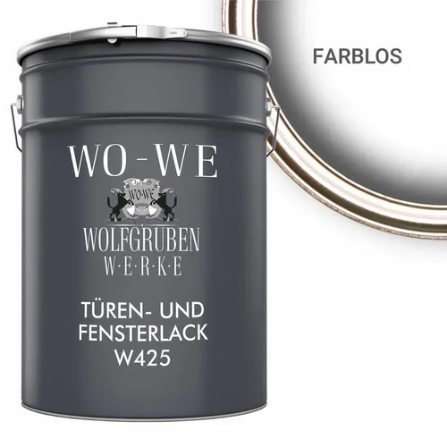 WO-WE Tür- und Fensterlack Türen und Fensterlack 3in1 Türenlack Klarlack Holzfenster Farbe Metall