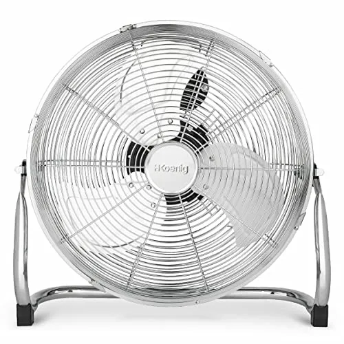 H.Koenig JOE32 Bodenventilator - Ventilator mit 45 cm Durchmesser, leise und energieeffizient, ideal für angenehme Raumtemperatur an heißen Sommertagen.