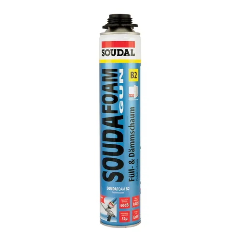 Soudal Soudafoam B2 Pistolenschaum 750ml - Hochleistungs-Dämmschaum für optimale Isolierung und Montage, ideal für Bauprojekte und Renovierungen.