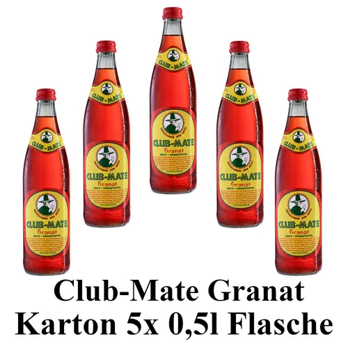 Club-mate Granatapfel 5 Flaschen je 0,5l inkl. Mehrweg Pfand
