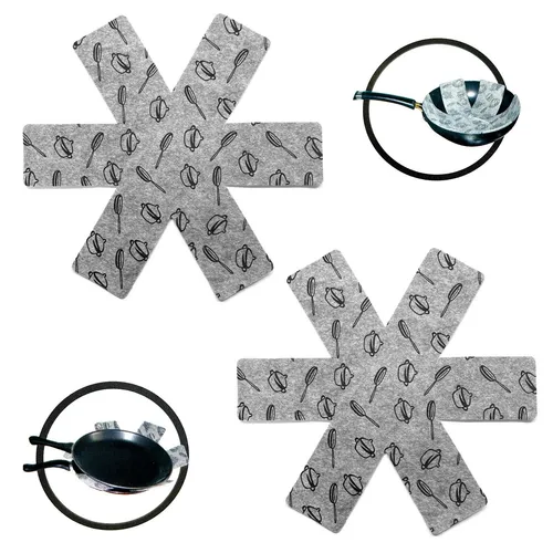 2x Pfannenschoner Filz Pfannenschutz Topfschoner Ø 38cm Stapelschutz Pfanne