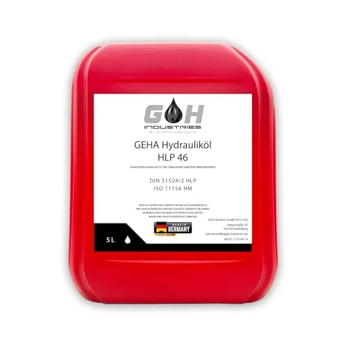 L Hydrauliköl HLP 46 - 5 Liter Kanister - Premium Hydrauliköl HLP 46 nach DIN 51524/2, bietet hohen Verschleißschutz und überlegene Temperaturbeständigkeit, ideal für anspruchsvolle Anwendungen.