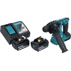 Makita DHR 183 RG Akku Bohrhammer 18 V - Schlagbohrmaschine mit 1,7 J Schlagenergie, inklusive 2x 6,0 Ah Akkus und Ladegerät. Kompakt und leistungsstark für vielseitige Anwendungen.