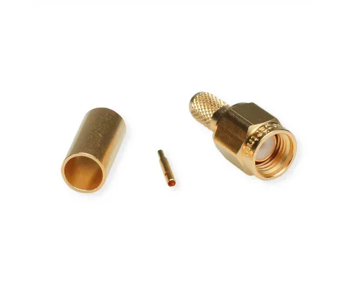 Telegärtner SMA-Crimpstecker Netzwerk-Panel (für RG-58C/U, Löt-/Crimpanschluss, vergoldet, 100027633)