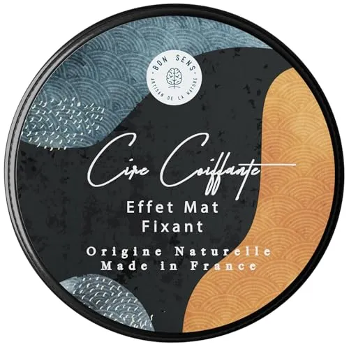 Natürliches Haarwachs für Männer, >95% natürlich - Starker Halt - Mattes Finish - Stylingwachs für Haare und Bart - 45g