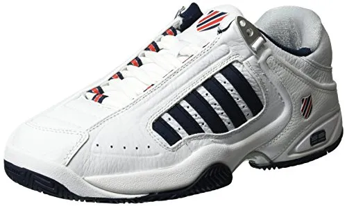 K-Swiss Performance Defier Rs - Herren Tennisschuhe in Weiß - Tennisschuhe mit hoher Haltbarkeit und Stabilität, ideal für ambitionierte Spieler, die Wert auf Qualität legen.