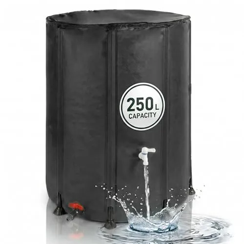 Relaxdays faltbare Regentonne, 250L, robust und praktisch für Garten & Balkon