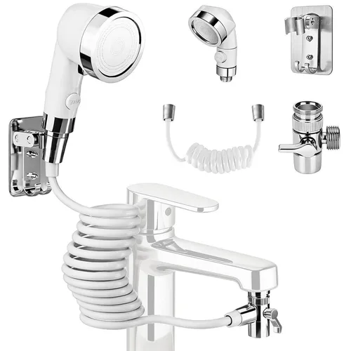 Handbrause Waschbecken mit Schlauch & Halterung, 1,5m, 3 Strahlarten