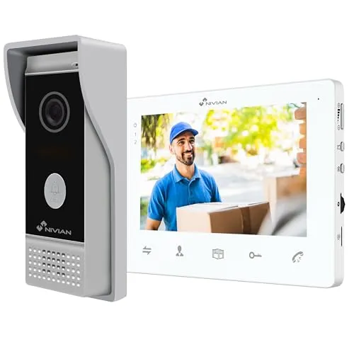NIVIAN 2-Draht-Video-Türsprechanlage mit 7-Zoll-Monitor