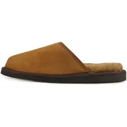 Hollert Lammfell Hausschuhe OLAF - Atmungsaktive Echtfell Pantoffeln für Herren - Bequeme Lammfell Hausschuhe OLAF aus 100% Merino Lammfell, ideal für ganzjähriges Tragen. Mit rutschhemmender EVA Sohle für sicheren Halt und Komfort.