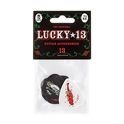 Dunlop DL P 0161 L13BP.73 Lucky 13 Series II players pick (6 Stück) sortiert