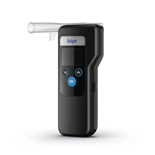 Dräger Alcotest 6000 Alkoholtester Schwarz - Alkoholtester mit präziser Sensortechnologie und Alarmfunktion, ideal für professionelle Anwendungen und Sicherheit im Straßenverkehr.