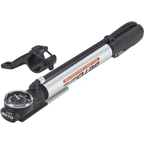 Prophete Fahrradpumpe, Luftpumpe, Alu-Mini-Standpumpe für alle Ventilarten