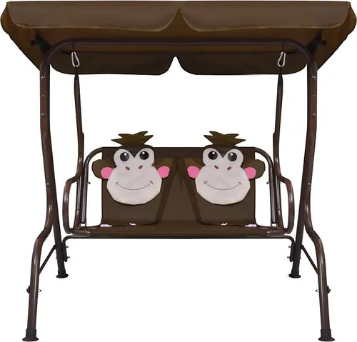 vidaXL Kinder-Hollywoodschaukel Braun 115×75×110 cm von vidaXL