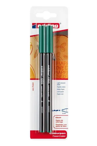 edding Malstift Edding Fasermaler medium 1300 2er-Blister grün