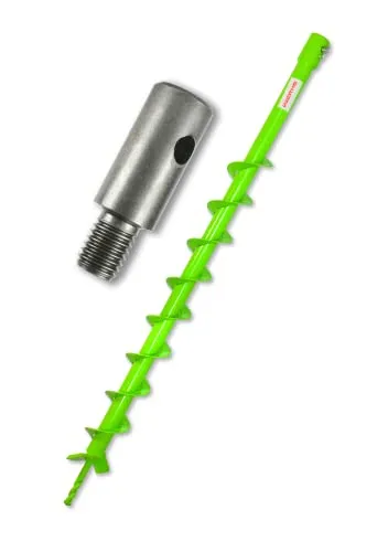 WERHE® Profi Bohrer, Erdbohrer für bohrmaschine 60 mm robust mit m14 Adapter - Pfahlbohrer Brunnenbohrer präzise Bohrspitze.