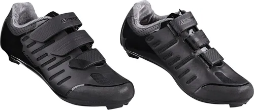 FORCE ROAD LASH Rennradschuhe in Schwarz, Größe 43 - Hochwertige Rennradschuhe mit 3 Klettverschlüssen, verstärkter Ferse und rutschfestem Material. Ideal für optimale Atmungsaktivität und perfekten Halt beim Fahren. Kompatibel mit LOOK und SPD-SL Pedalen.