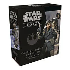Star Wars: Legion - Cassian Andor Erweiterung - Brettspiel mit hochdetaillierten Miniaturen von Cassian Andor und K-2SO, ideal für Star Wars-Fans ab 14 Jahren. Fördert strategisches Denken und Teamarbeit.