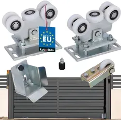 Torlaufwagen-Set für Schiebetore, 5-rollig, 80 x 80 mm von KOTARBAU