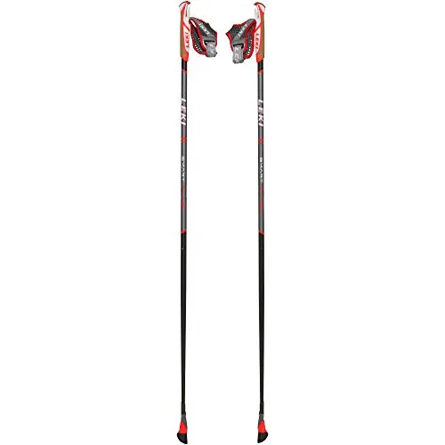 LEKI Smart Flash Wanderstöcke 130 cm schwarz/rot/weiß