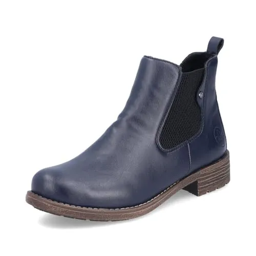 Rieker Damen Klassische Stiefeletten 79450, Blau, 38 EU - Wanderschuhe mit losem Einlagen-System für höchsten Komfort, ideal für den Alltag und Freizeitaktivitäten.