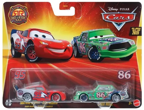 Rally Race Lightning McQueen + Chick Hicks  Mattel Cars 2-pack Die-cast Auto