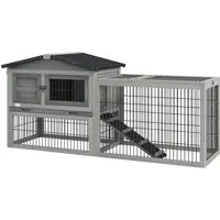 PawHut Hasenstall Tannenholz 150 x 52 x 68cm