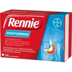 Rennie Pfefferminz Kautabletten gegen Sodbrennen von Bayer