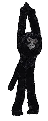 Wild Republic Hanging Monkey Schwarzer Spinnenaffen, Hängender AFFE, Kuscheltier-AFFE als Geschenk für Kinder, Ökologisches Kuscheltier aus Plüsch, Füllung aus recycelten Wasserflaschen, 50 cm