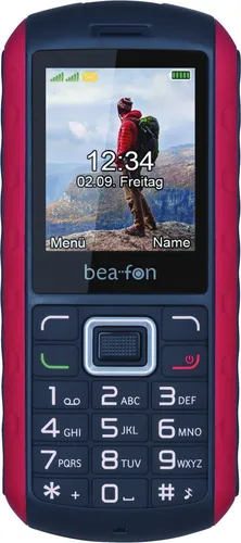 Bea-fon AL550 Handy Großtastentelefon Dual-SIM Kamera Wasserfest Robust Rot