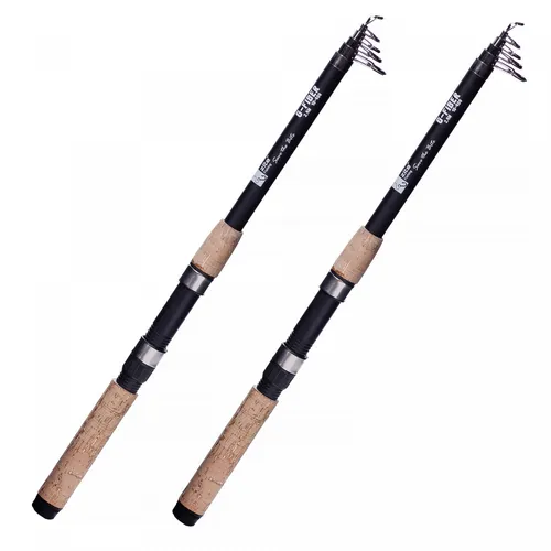Allround Angelrute Teleskoprute Aal Barsch Forelle 2,40m 2 Stück Zite Fishing