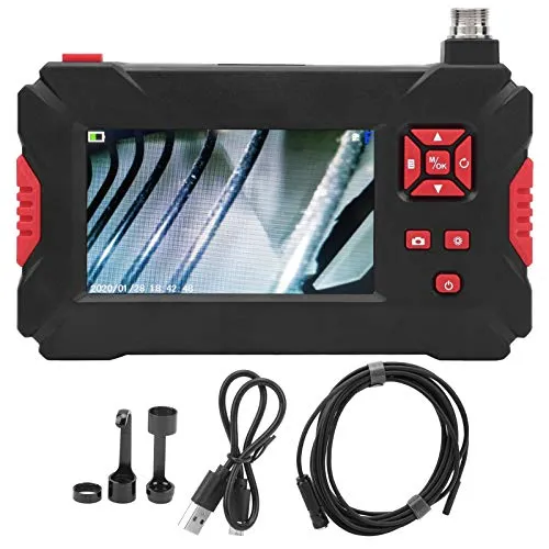 Digitale Endoskopkamera P30 Wasserdichte industrielle Endoskopkamera mit zwei Objektiven, LCD-Display und 9 Lichtern(10M)