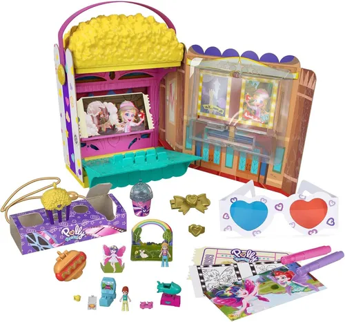 Mattel Polly Pocket Popcorn-Box Spielset Puppen Kinder Geschenkset