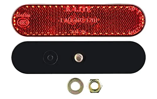 Motorrad Mini Reflektor Kennzeichenhalter Rückstrahler mit Zulassung Katzenauge 95x23mm 1 x