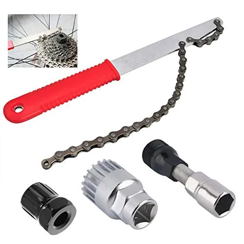 MidGard 4in1 Werkzeugset (Kettenpeitsche, Zahnkranz-Abzieher, Tretlager Nuss, Kurbelabzieher) für Fahrrad